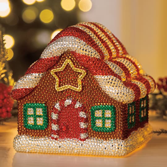 Michaels, LED Light-Up 3D Gingerbread House Diamond Art Kit by Make Market® – Category: Diamond Painting Kits